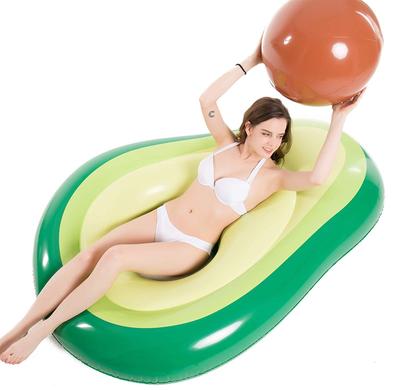 Jasonwell Inflatable Avocado Pool Float Floatie with Ball Water Fun Large Blow Up Summer Beach Swimm